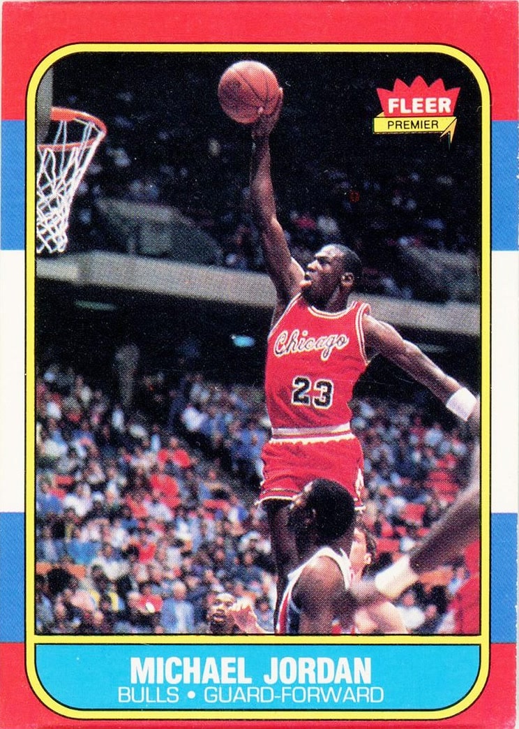 1986 Fleer #57 Michael Jordan rookie card